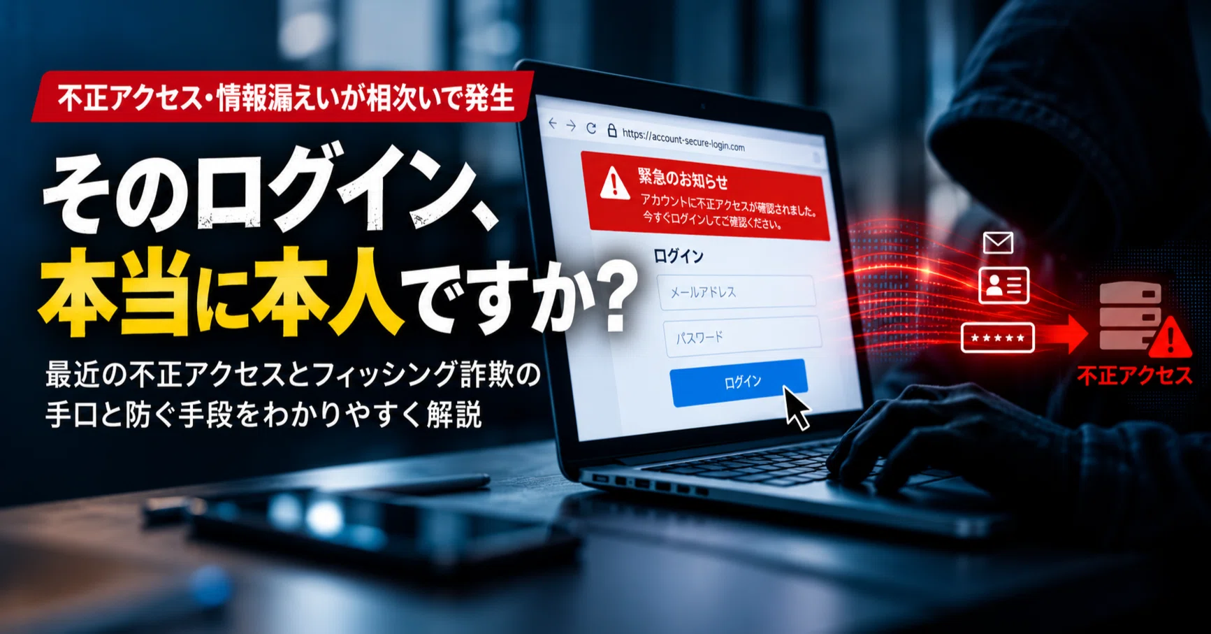 自分は騙されない」が一番危ない！最近の不正アクセスとフィッシング