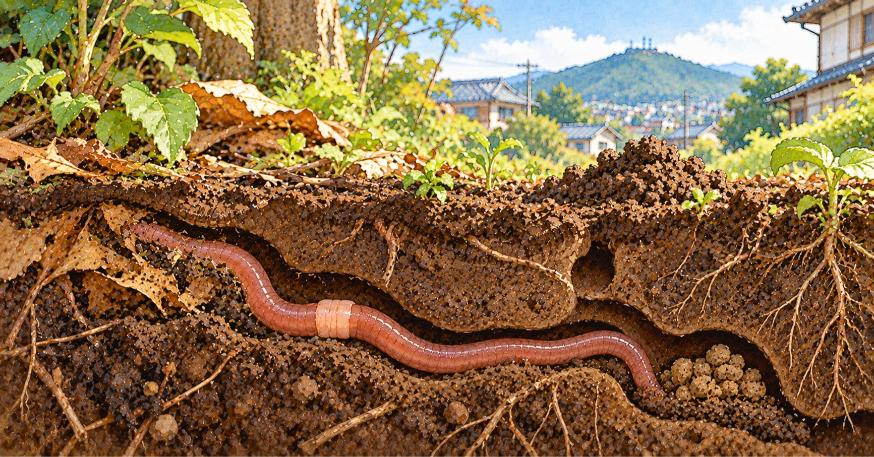 Earthworms are Civil Engineers in the Soil｜満勤丹/まんきんたん