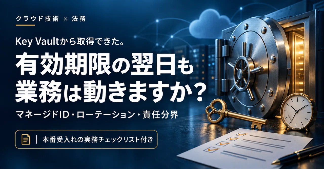 Key Vaultから取得できた。では、有効期限の翌日も業務は動きますか？｜山崎行政書士事務所 クラウド法務担当
