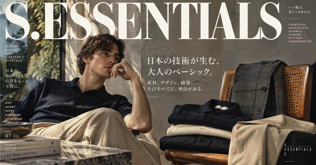 S.ESSENTIALS-No.87: Truly good everyday wear created by Sanyo Shokai's ...