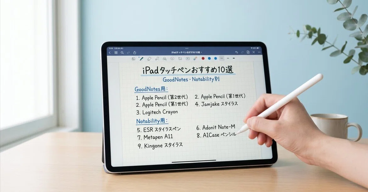 Notabilty Notes 10 Recommended iPad Styluses | Categorized by GoodNotes and Notability ...