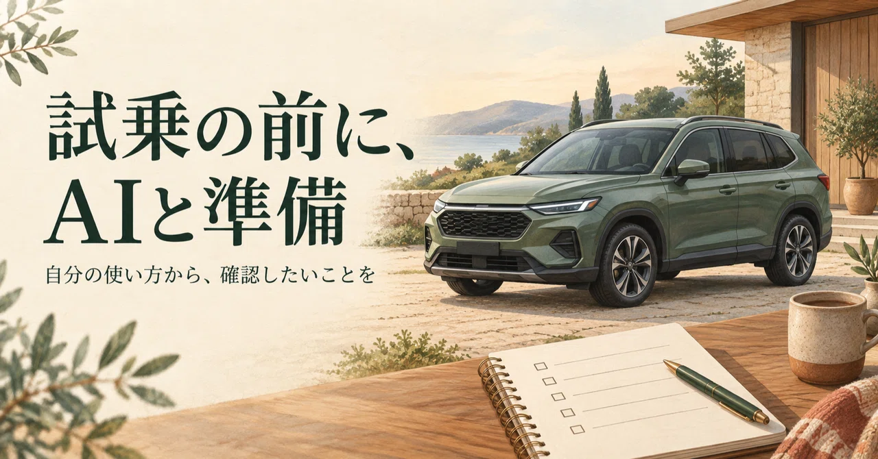 Preparing with AI before a test drive: Deciding what to check based on ...