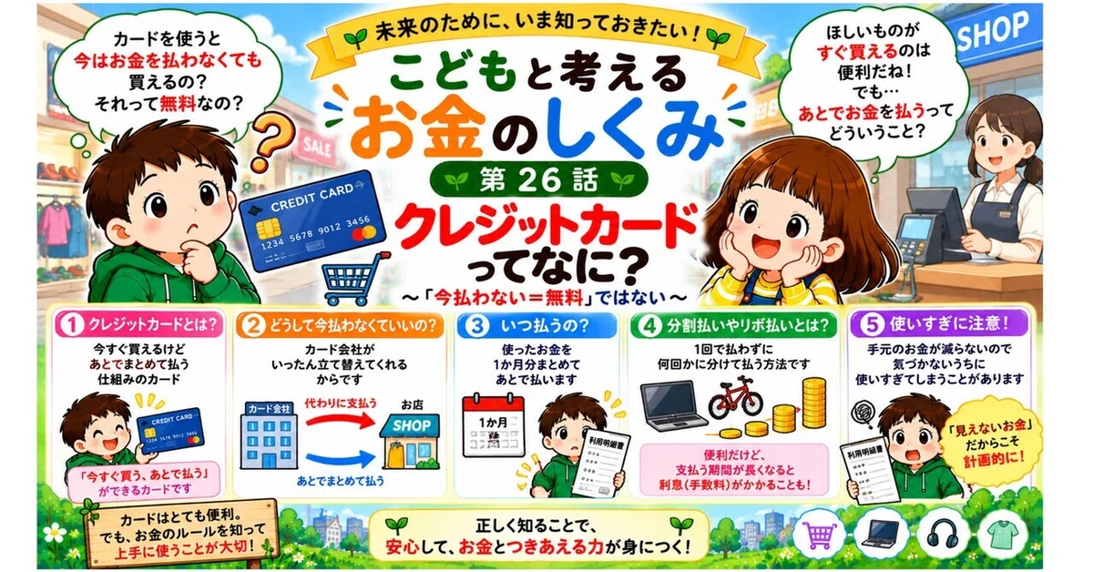 [Episode 26] What is a Credit Card?｜なまけもの|こどもと考えるお金のしくみ