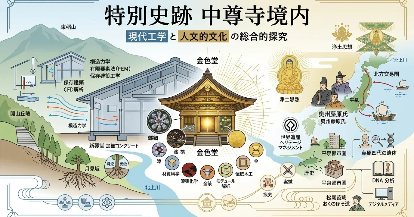 特別史跡の現代建築工学・現代人文的文化 —— 中尊寺境内 金色堂の構造