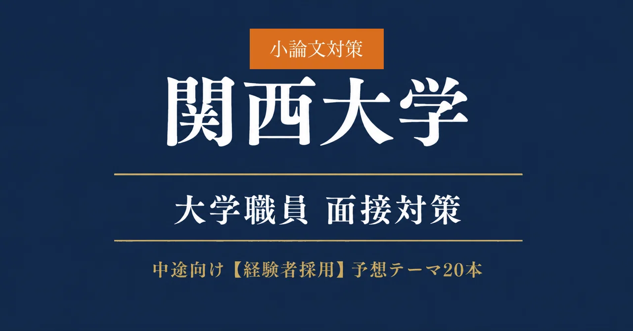 [By University] Kansai University: Essay Preparation for Experienced ...