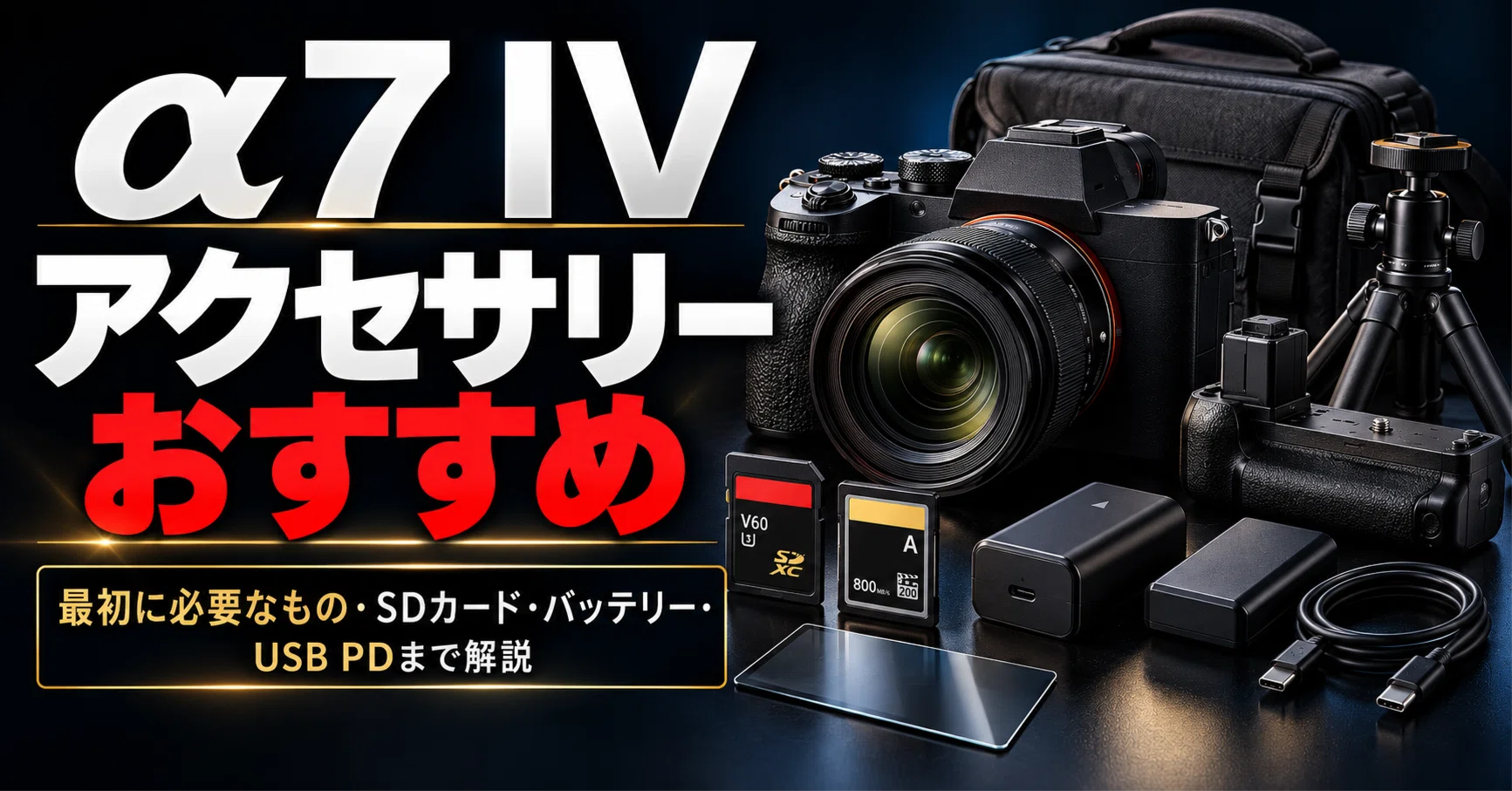 α7 IVアクセサリーおすすめ｜最初に必要なもの・SDカード・バッテリー