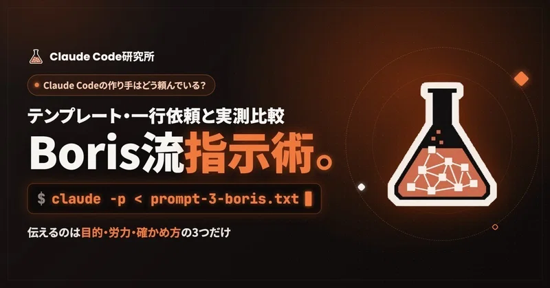 Claude Codeの指示は3点で足りる?作り手Borisの書き方を実測