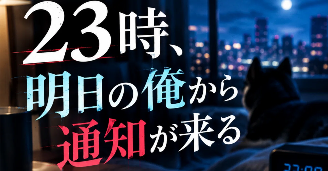 11 PM, a notification arrives from my tomorrow self #10｜ととちゃん