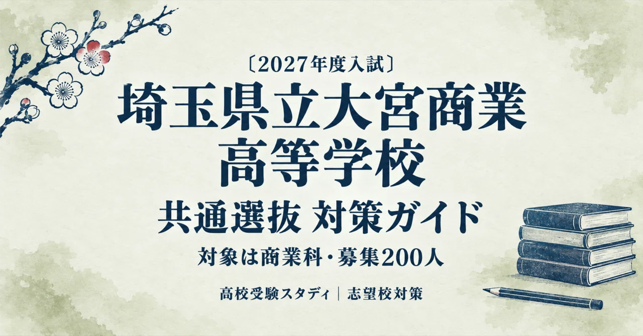 [Saitama Prefectural Omiya Commercial High School] High School Entrance ...