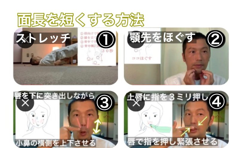 顔が長い自分でなおす方法 姿勢改善と表情筋トレーニング お顔の整体師 戸塚哲春 Note