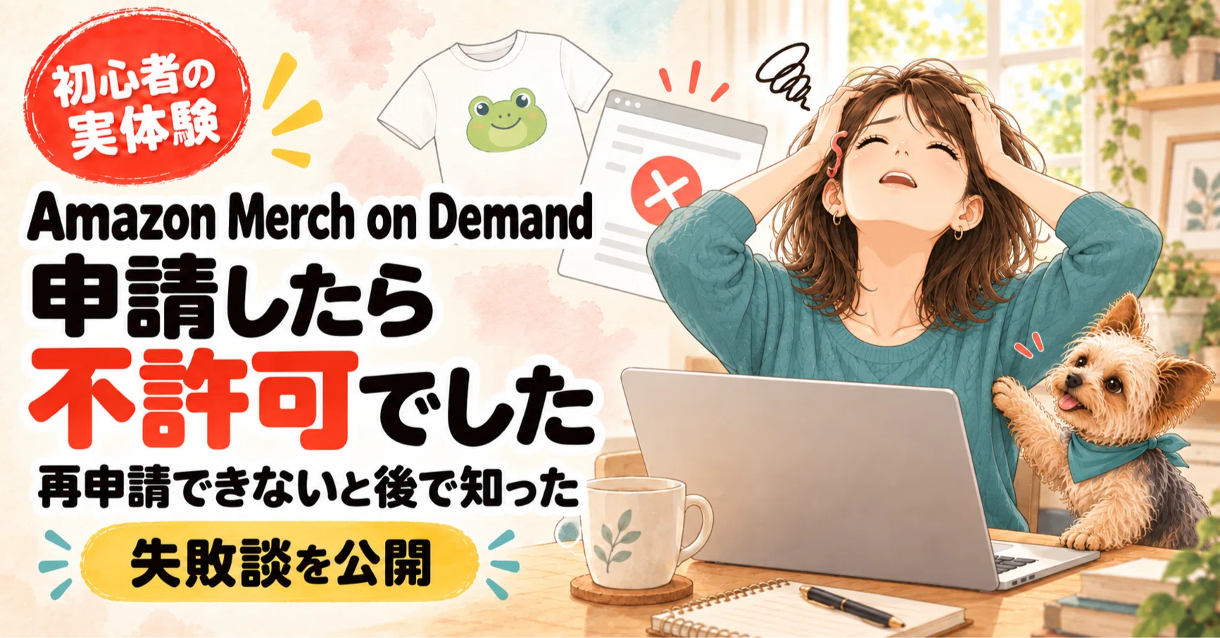 こちらの商品はnnnnページになりますので、他のお客様はご遠慮ください。 Amazon Merch on Demandに申請したら不許可だった｜再申請できないと後