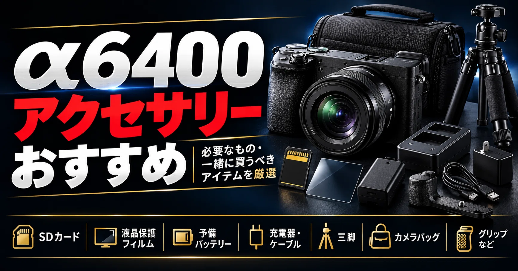 SONY】α6400アクセサリーおすすめ｜必要なもの・一緒に買うべき