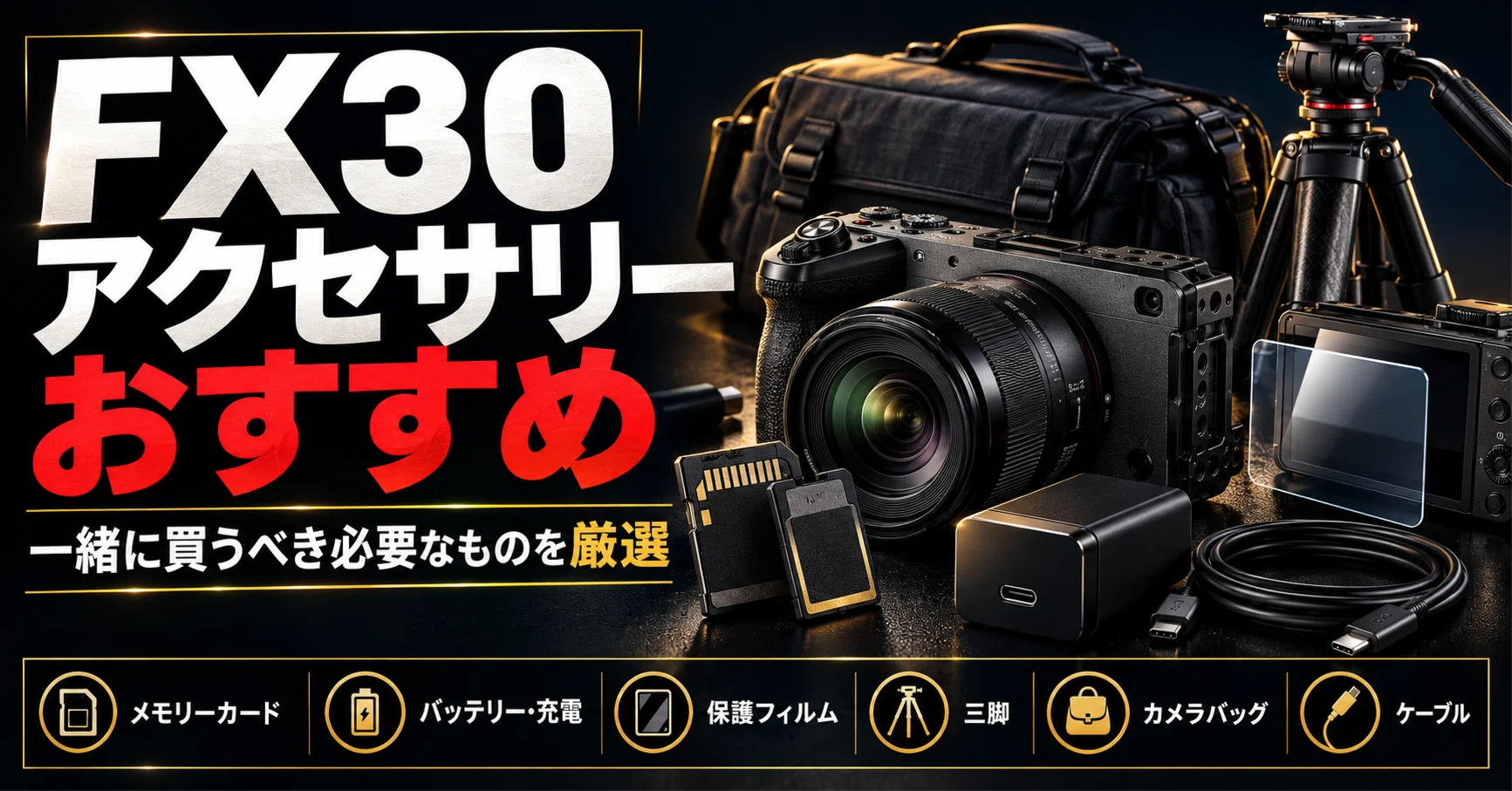 SONY】FX30 アクセサリーおすすめ｜一緒に買うべき必須アイテムと撮影