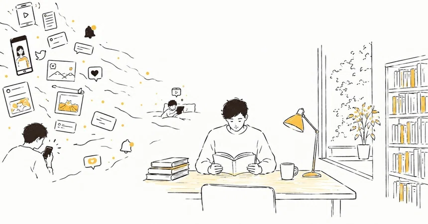 Is inability to read books caused by information fatigue?｜フシ