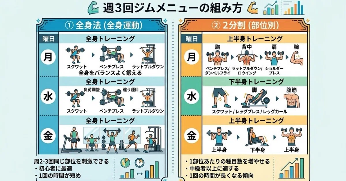 Title: Three workouts a week—full-body or split routine, which is ...