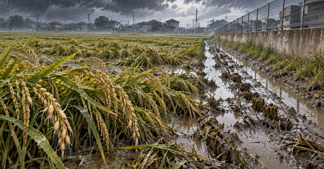 Cannot harvest rice due to rain. Falling rice prices, pre-harvest ...