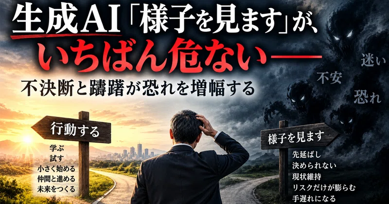 生成AI「様子を見ます」が、いちばん危ない——　不決断と躊躇が恐れを増幅する eyecatch