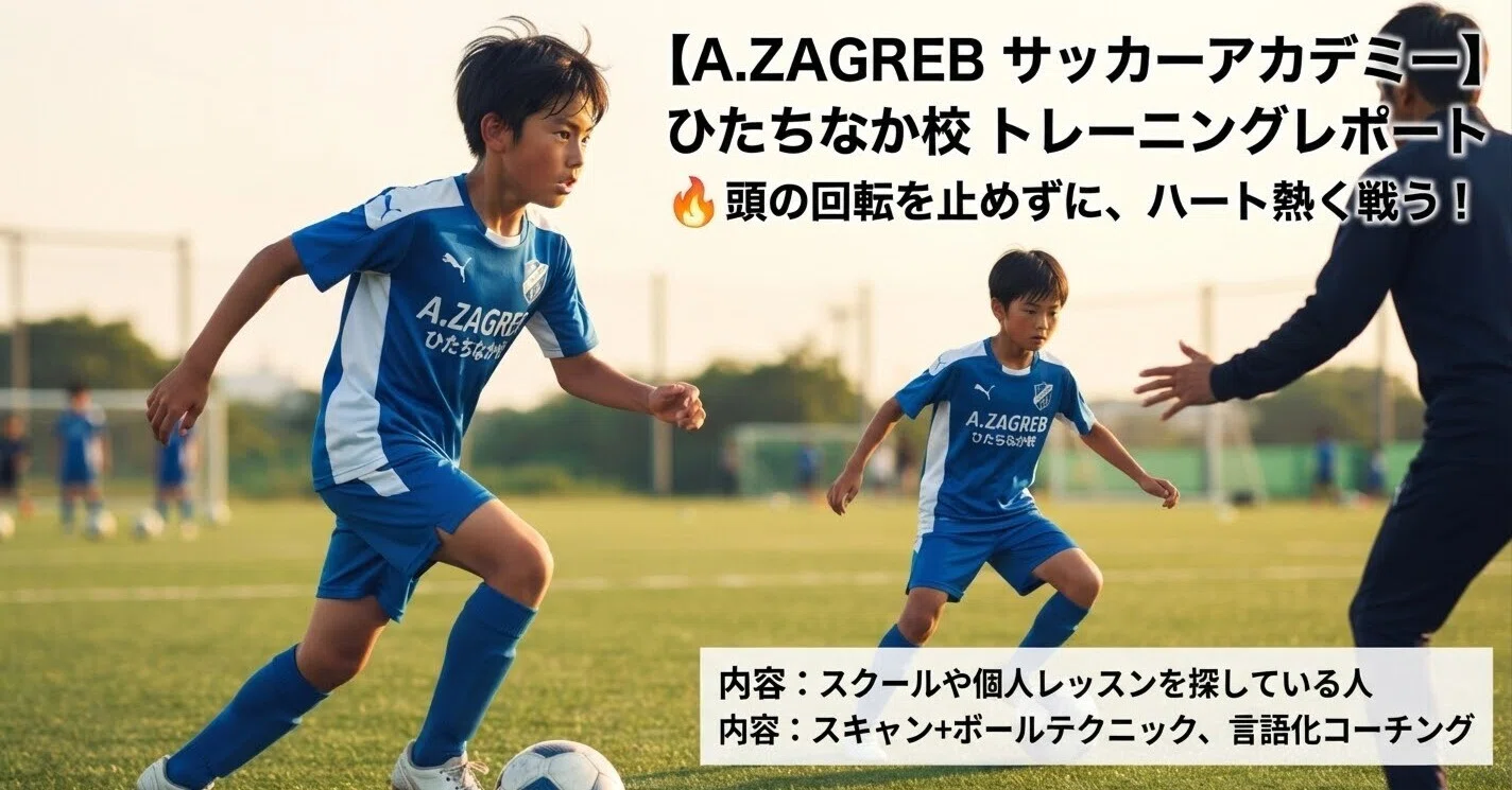 A・ZAGREB Soccer Academy Hitachinaka School] Training with a sharp