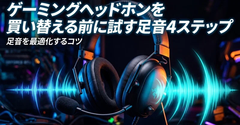 ゲーミングヘッドホンを買い替える前に試す足音4ステップ
