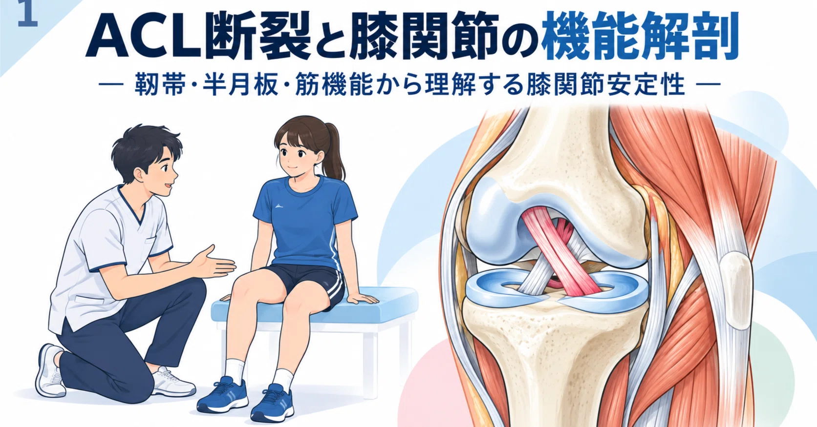 ACL断裂の評価・リハビリに役立つ膝関節の機能解剖｜膝関節安定性を