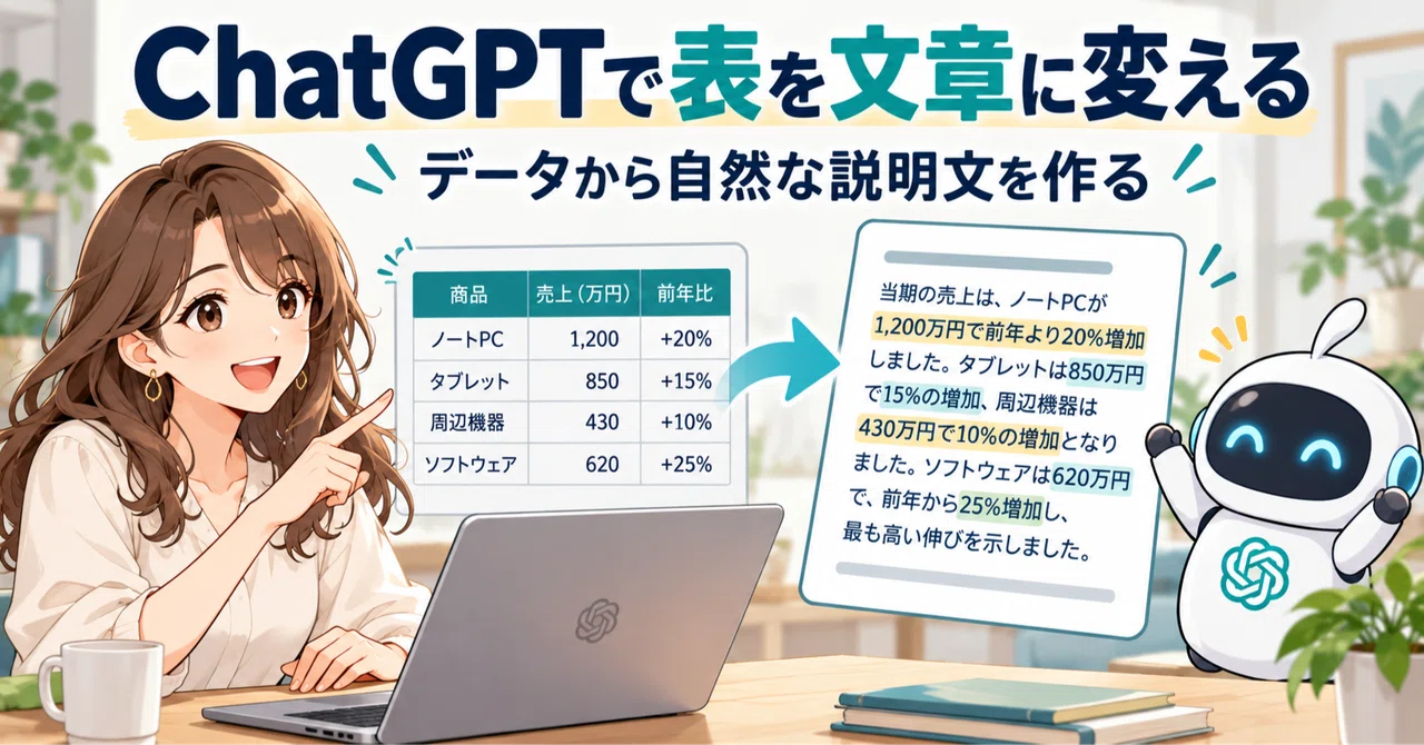 How to Convert Tables into Text with ChatGPT: Creating Natural ...