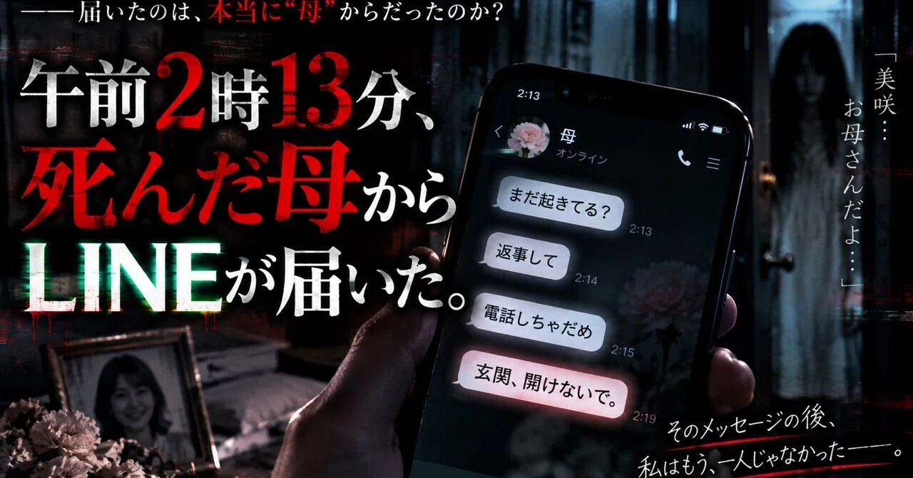 At 2:13 AM, I received a LINE message from my dead mother.｜やっぴー