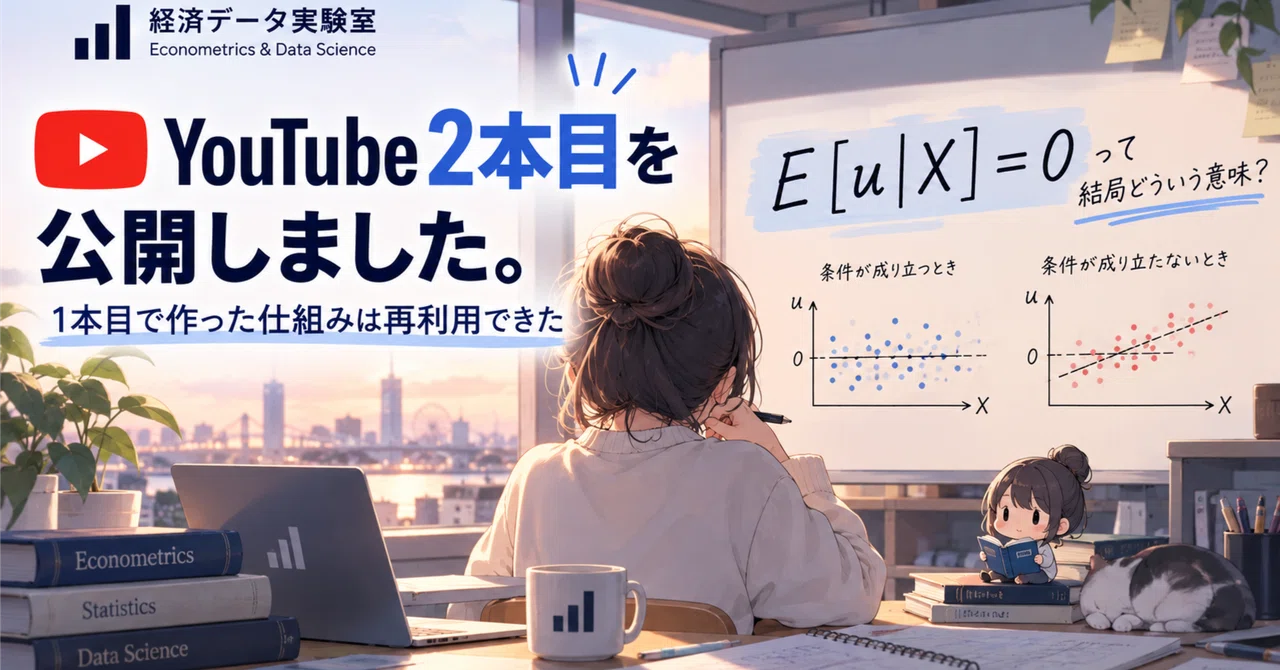 Zenn 기사를 YouTube로 만드는 구조, 두 번째 영상에서도 사용할 수 있었습니다｜経済データ実験室