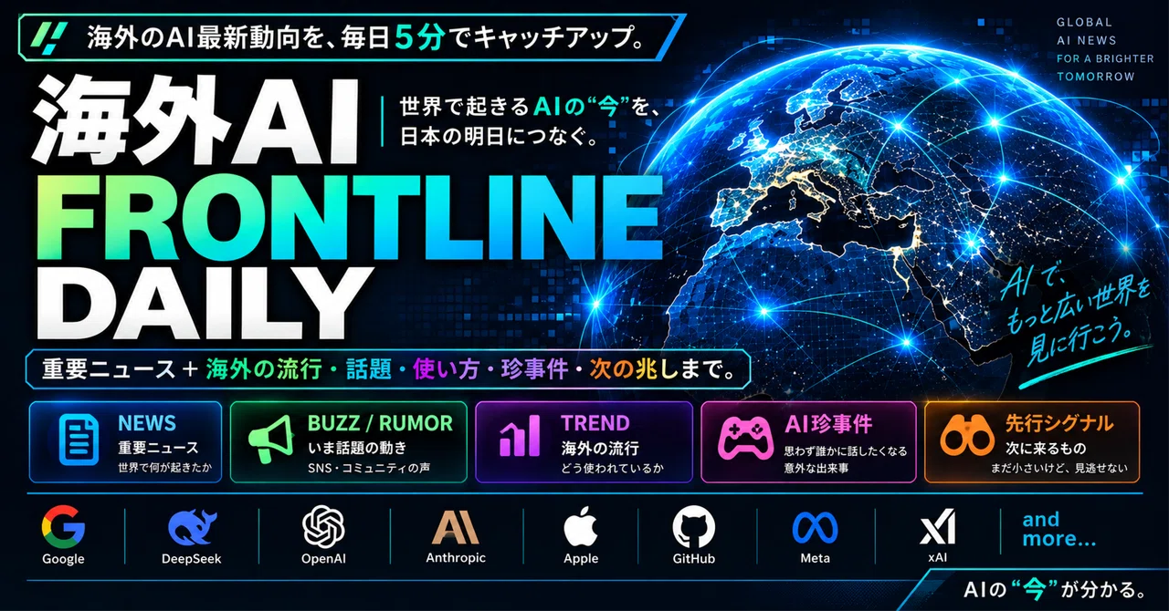 Overseas AI FRONTLINE DAILY #055 | The Era of GPT-6 'Creating Tools ...