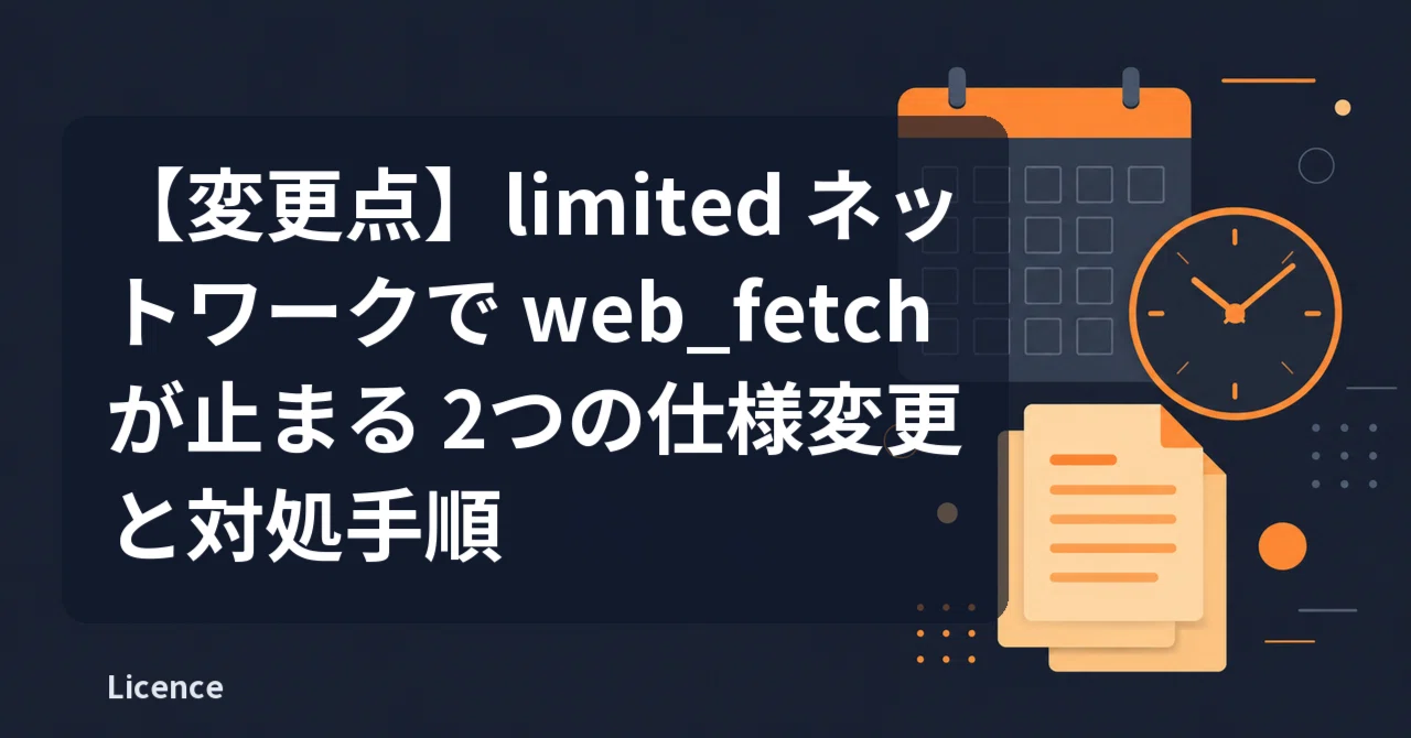 [Changes] Two specification changes causing web_fetch to stop in ...