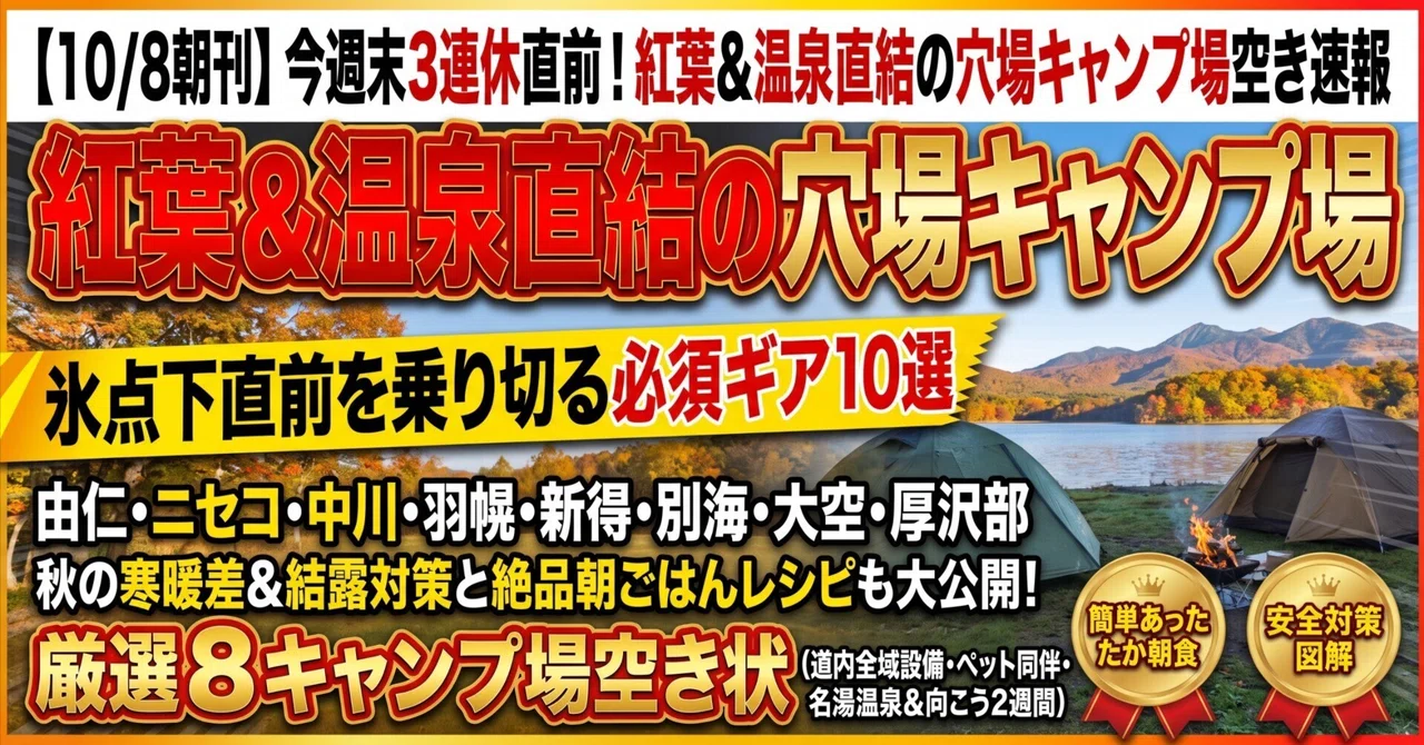 [10/8 Morning Edition] Just before this weekend's 3-day holiday ...
