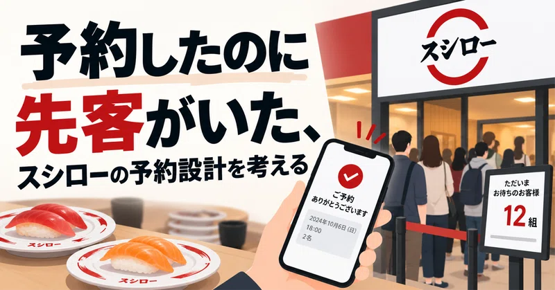 予約したのに先客がいた、スシローの予約設計を考える