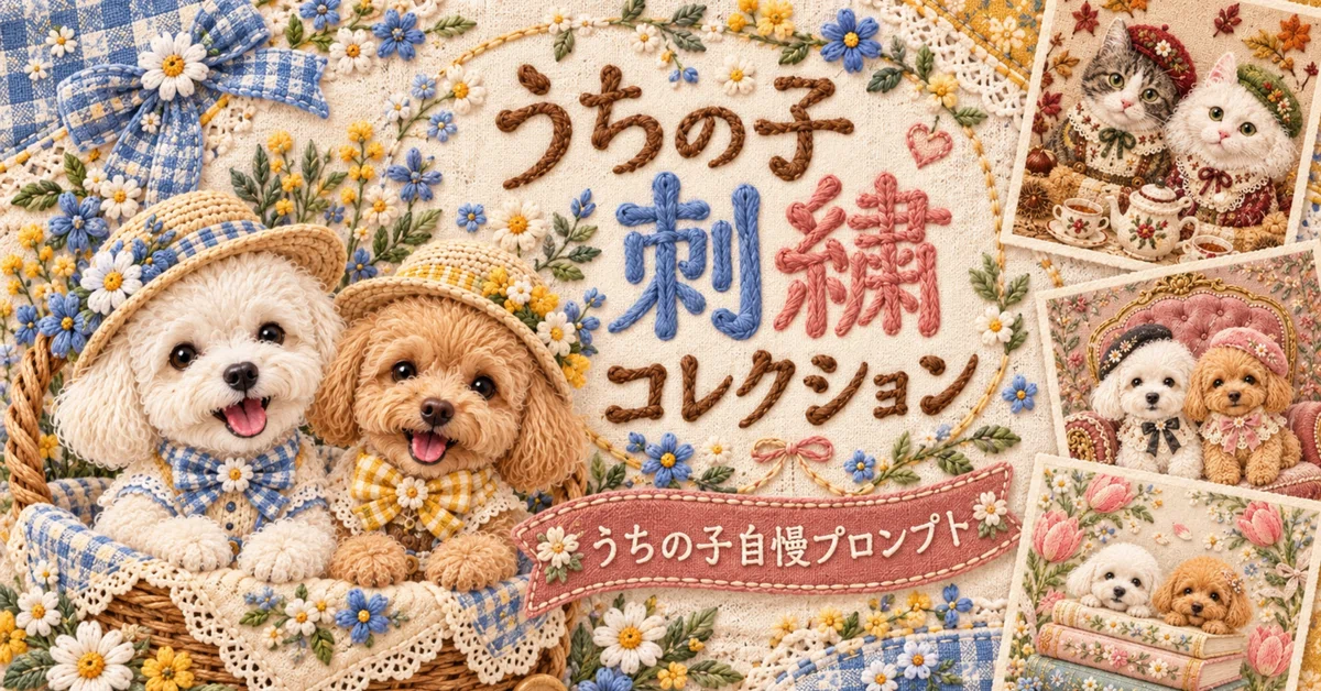 うちの子自慢プロンプト】うちの子刺繍コレクション｜あいか🌟うちの子
