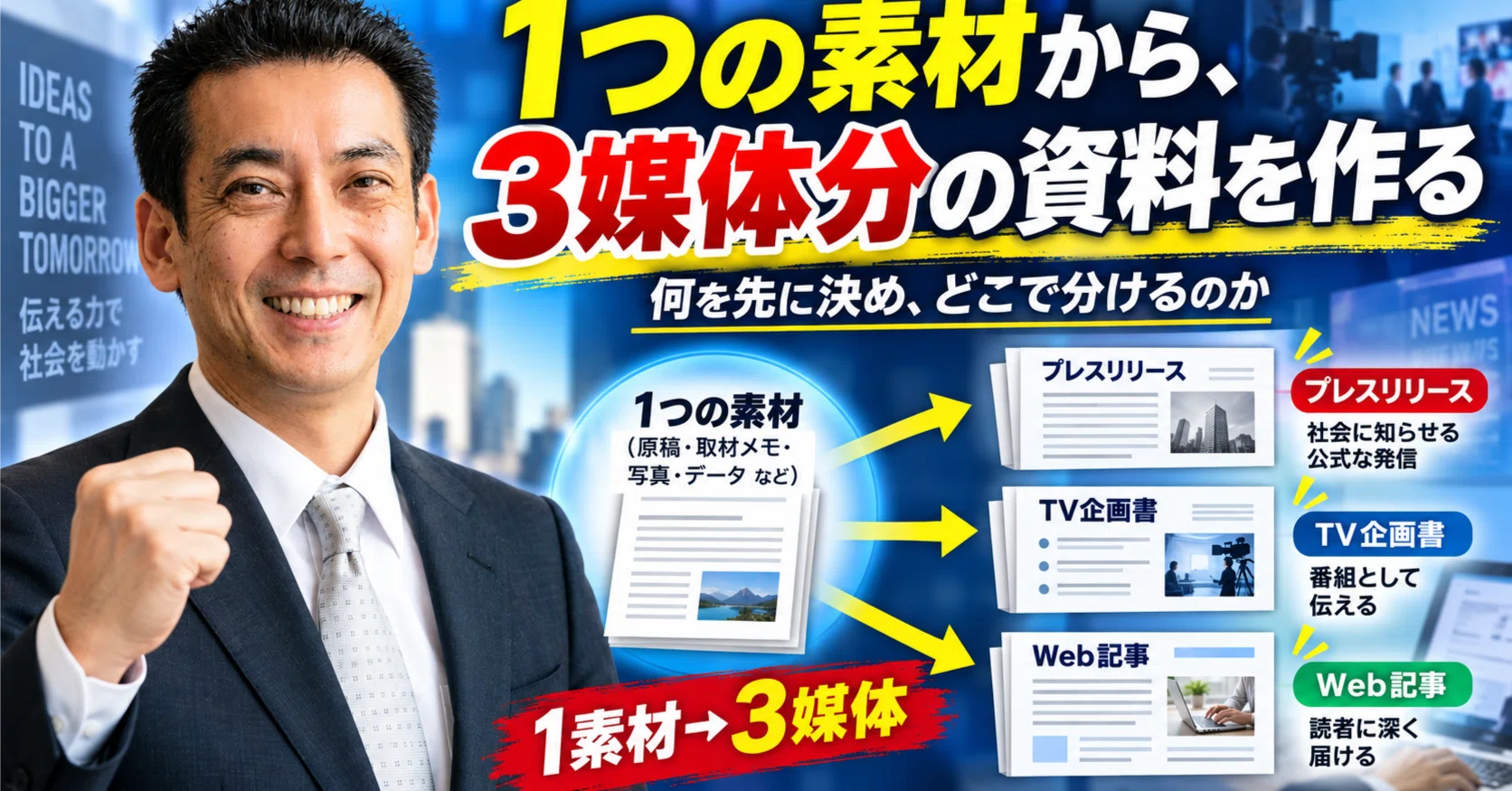 Creating materials for 3 media outlets from a single source... What to ...