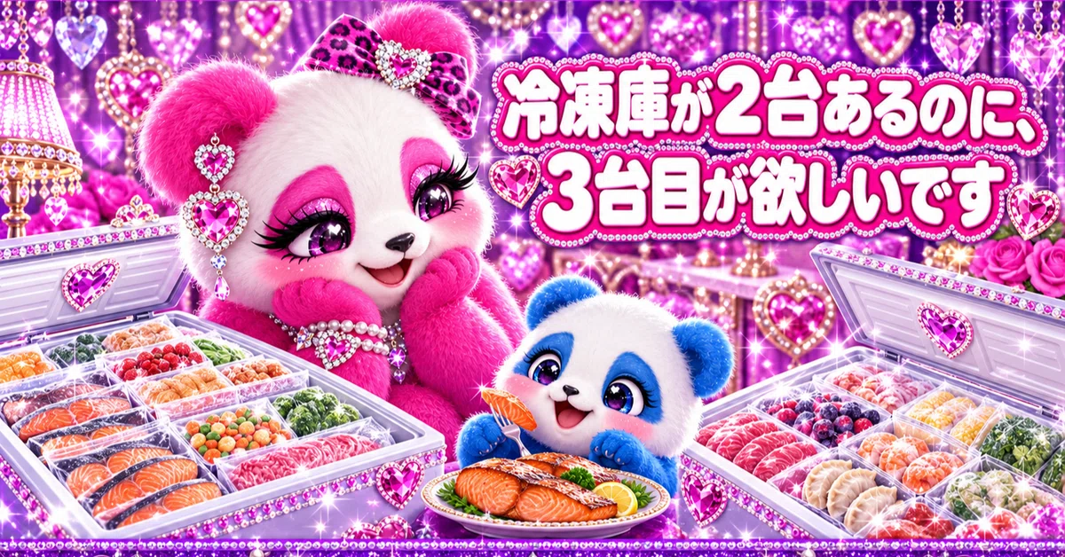 冷凍庫が2台あるのに、3台目が欲しいです｜ナンカパンダ
