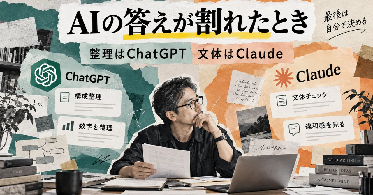 Who to trust when ChatGPT and Claude disagree｜とらちえ軒｜AIに言われたとおり動いて副業する人
