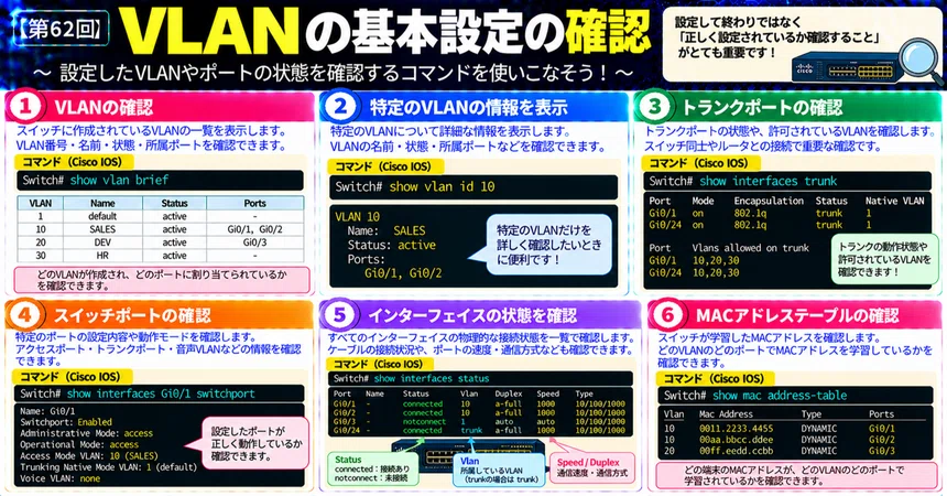 [No. 62] Verifying Basic VLAN Settings｜somibank