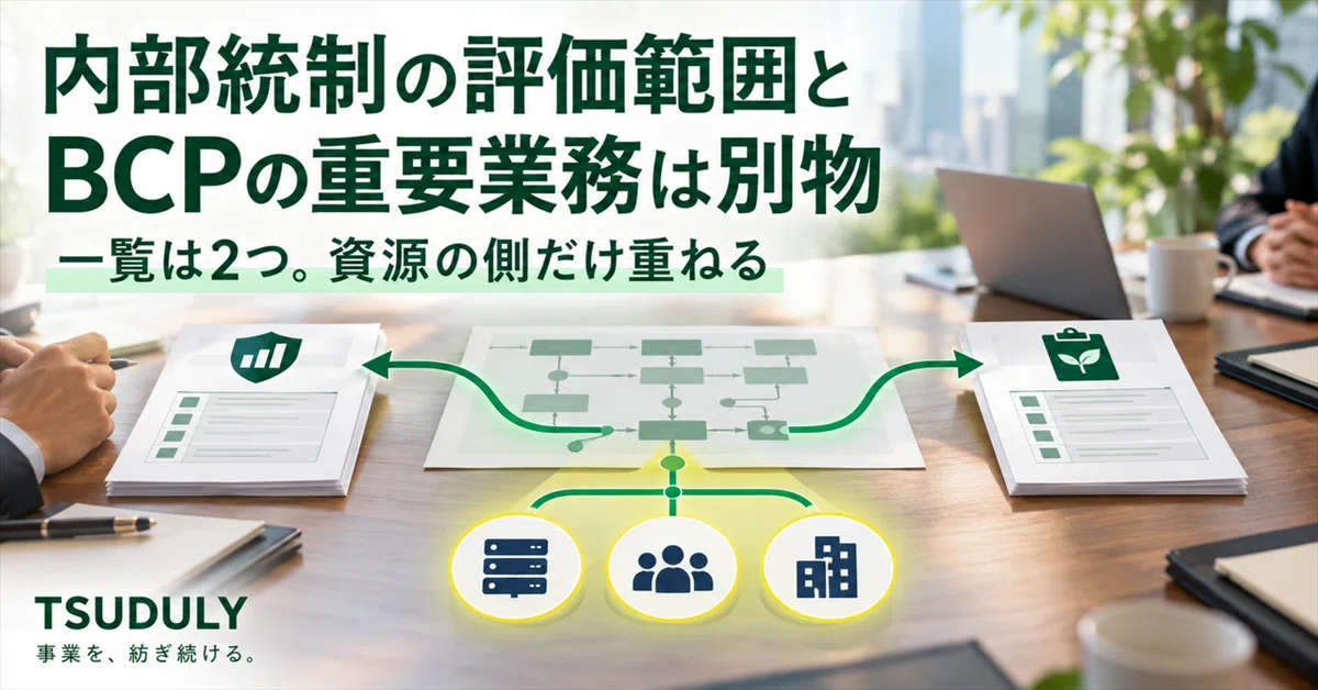 Different Line Examples The Scope of Internal Control Evaluation and BCP Critical Business ...