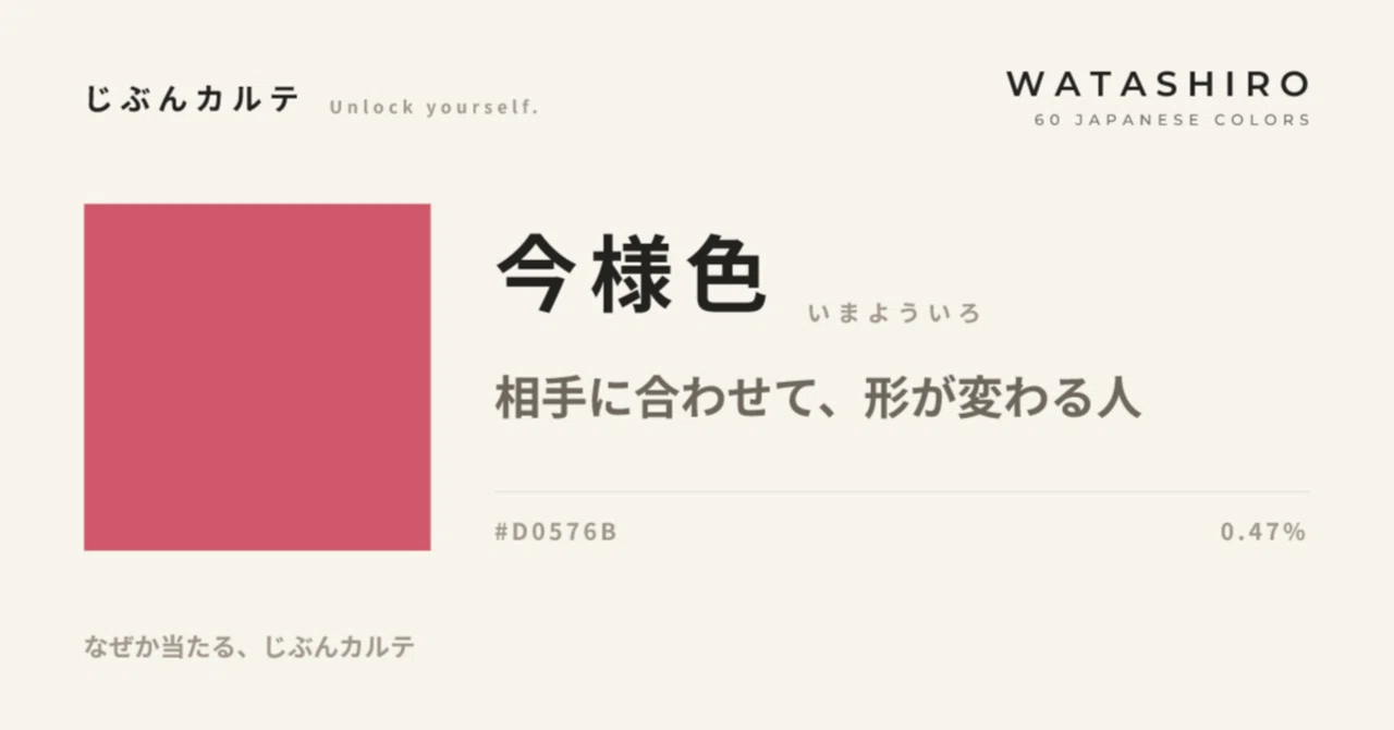 Imayo-iro (Modern Color) — A person who changes shape to match others ...