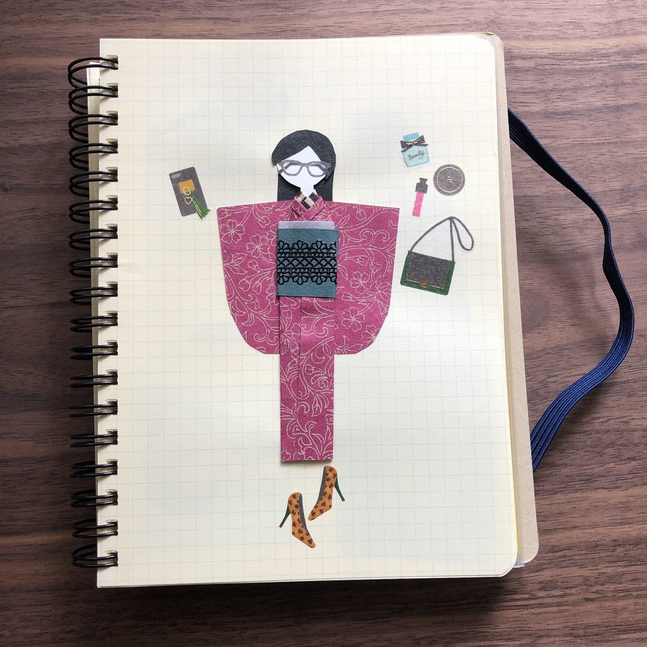 好きなこと集結させたら千代紙人形になった｜am