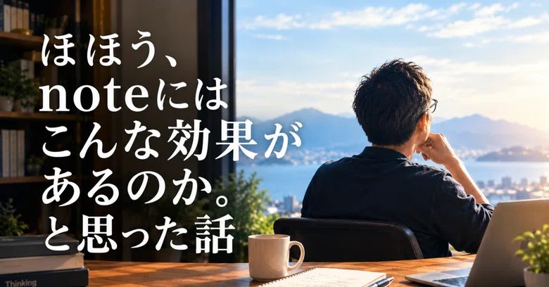 ほほう、noteにはこんな効果があるのか。と思った話｜怠惰なエリート | お金と仕事と自由を考える人