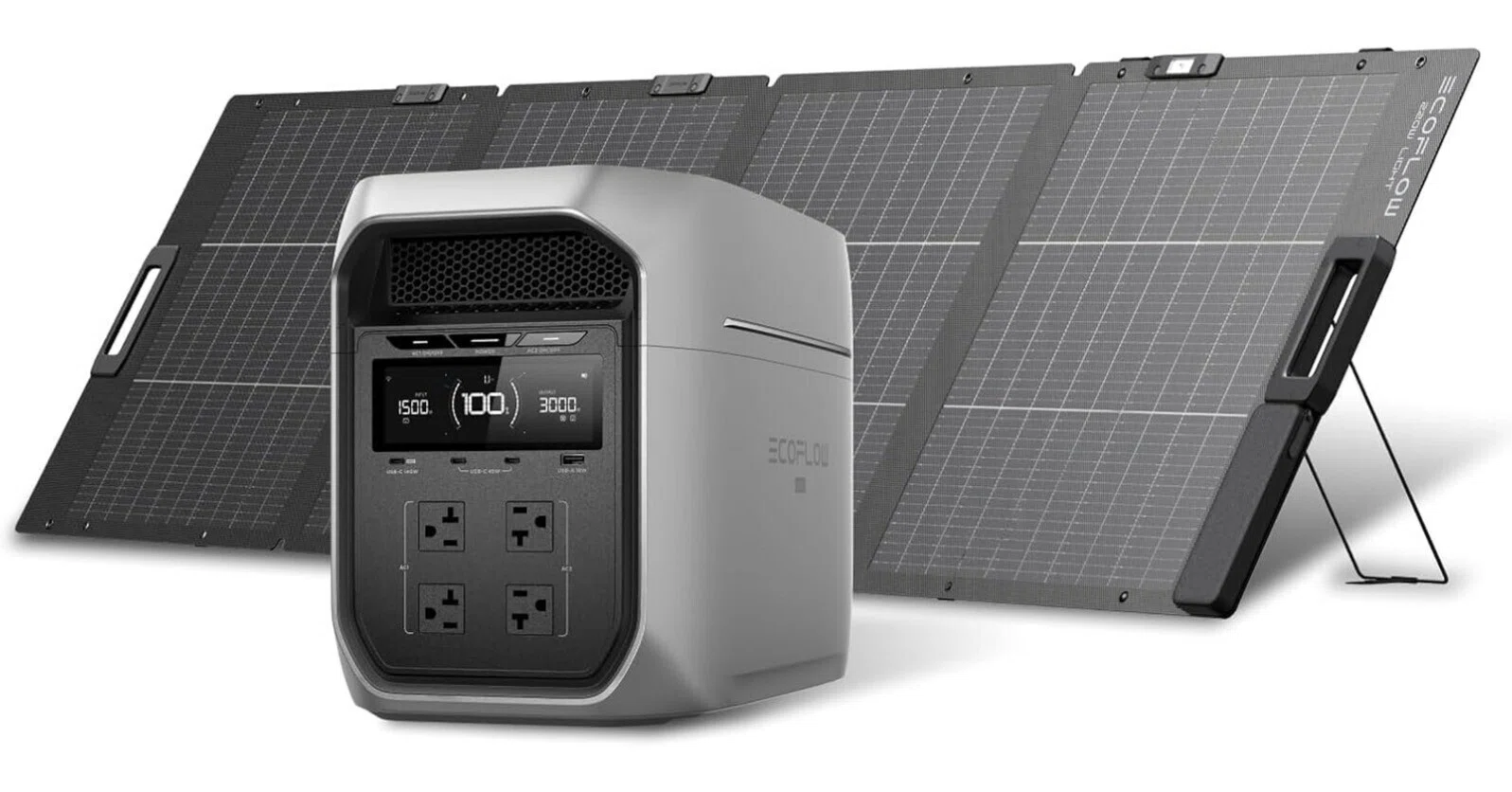 EF ECOFLOW EcoFlow ポータブル電源 DELTA 3 Max Plus +220W軽量両面