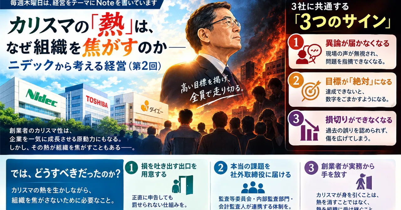 経営】カリスマの「熱」は、なぜ組織を焦がすのか―ニデックから考える