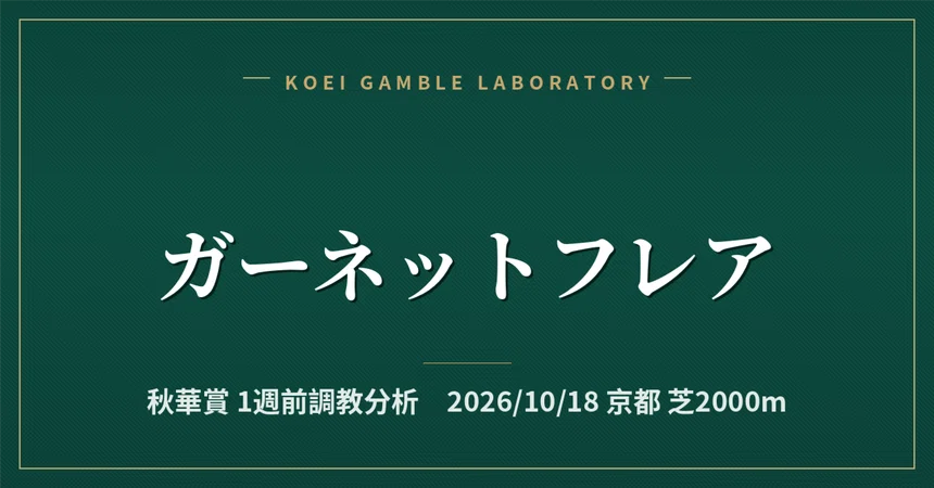[Garnet Flare] 1-Week Pre-Race Training Analysis / Shuka Sho｜公営ギャンブル研究会