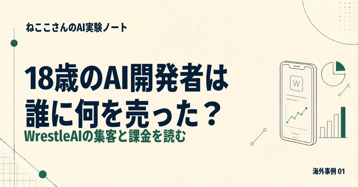 App Development Money What did the 18-year-old AI app developer sell, and to whom?|ねここさん