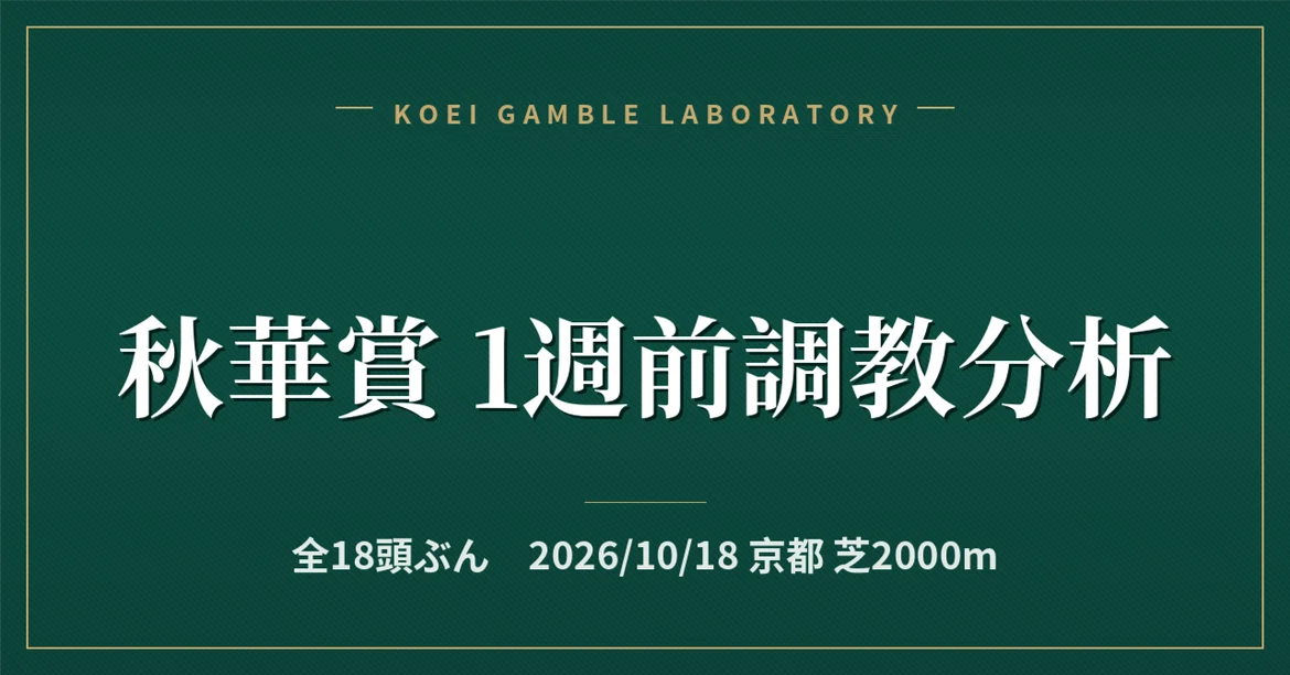 [Shuka Sho 2026] 1-Week Pre-Race Training Analysis: All 18 Horses | 10 ...