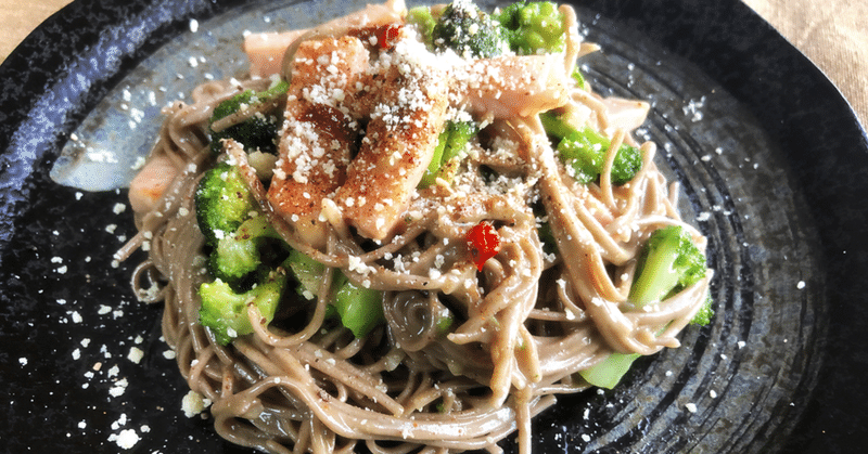 蕎麦でペペロンチーノをつくってみた 杉浦なおや Note