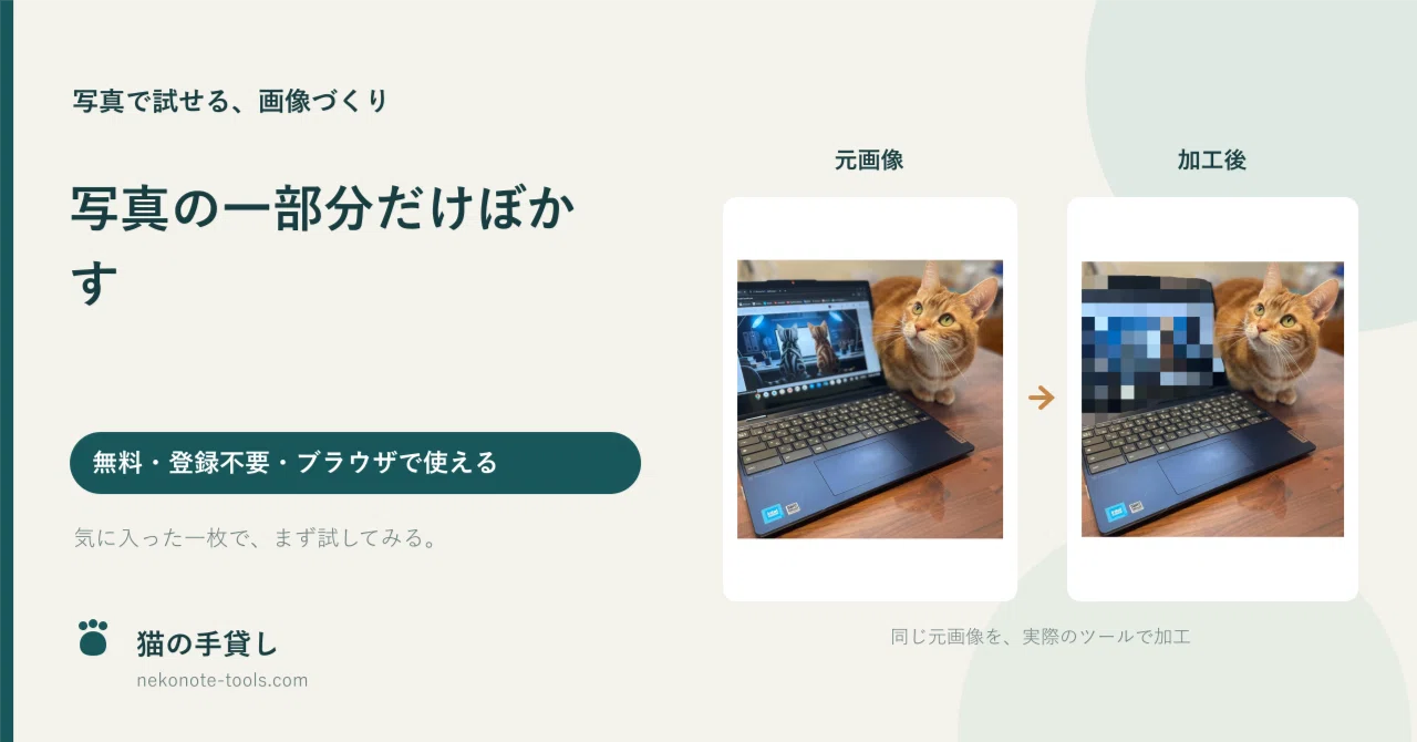 Blur only a part of a photo | Mosaic and blur brush for smartphones｜まるお