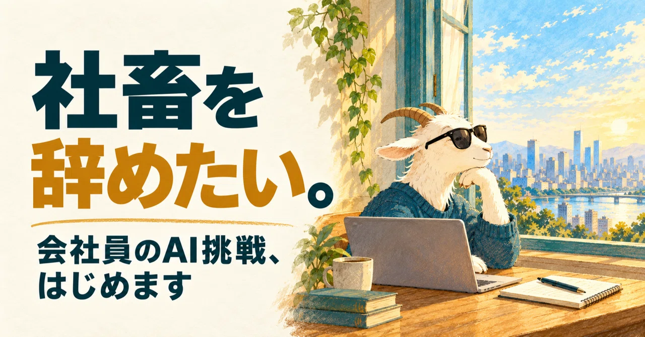 「社畜を辞めたい」から始める。家族のいる会社員が、AIを学び始めた理由