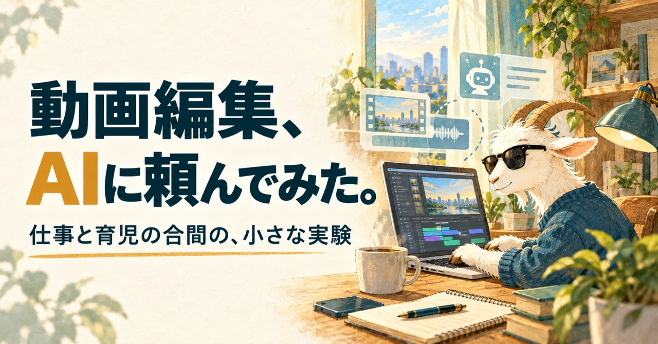 動画編集が大変で続かない。仕事と育児の合間に、AIに任せる方法を試してみた