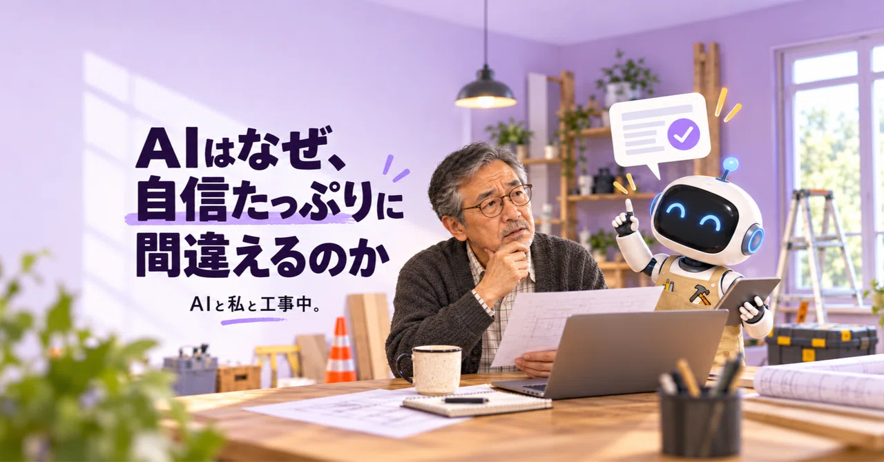 Why AI Makes Confident Mistakes—Four Points I Don't Want to Forget｜AIと私と工事中